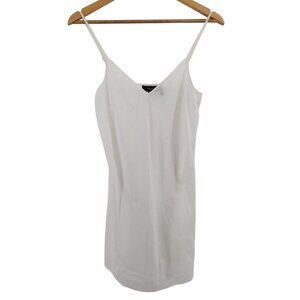 Theory White Slip Dress Size 4 100% Cotton Adjustable Straps New